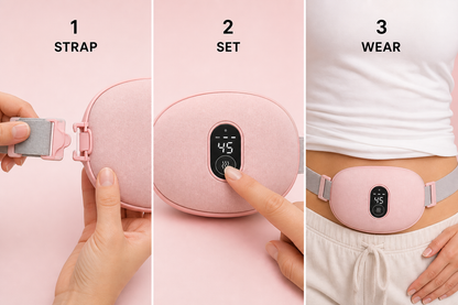 Three steps: Strap, Set, Wear