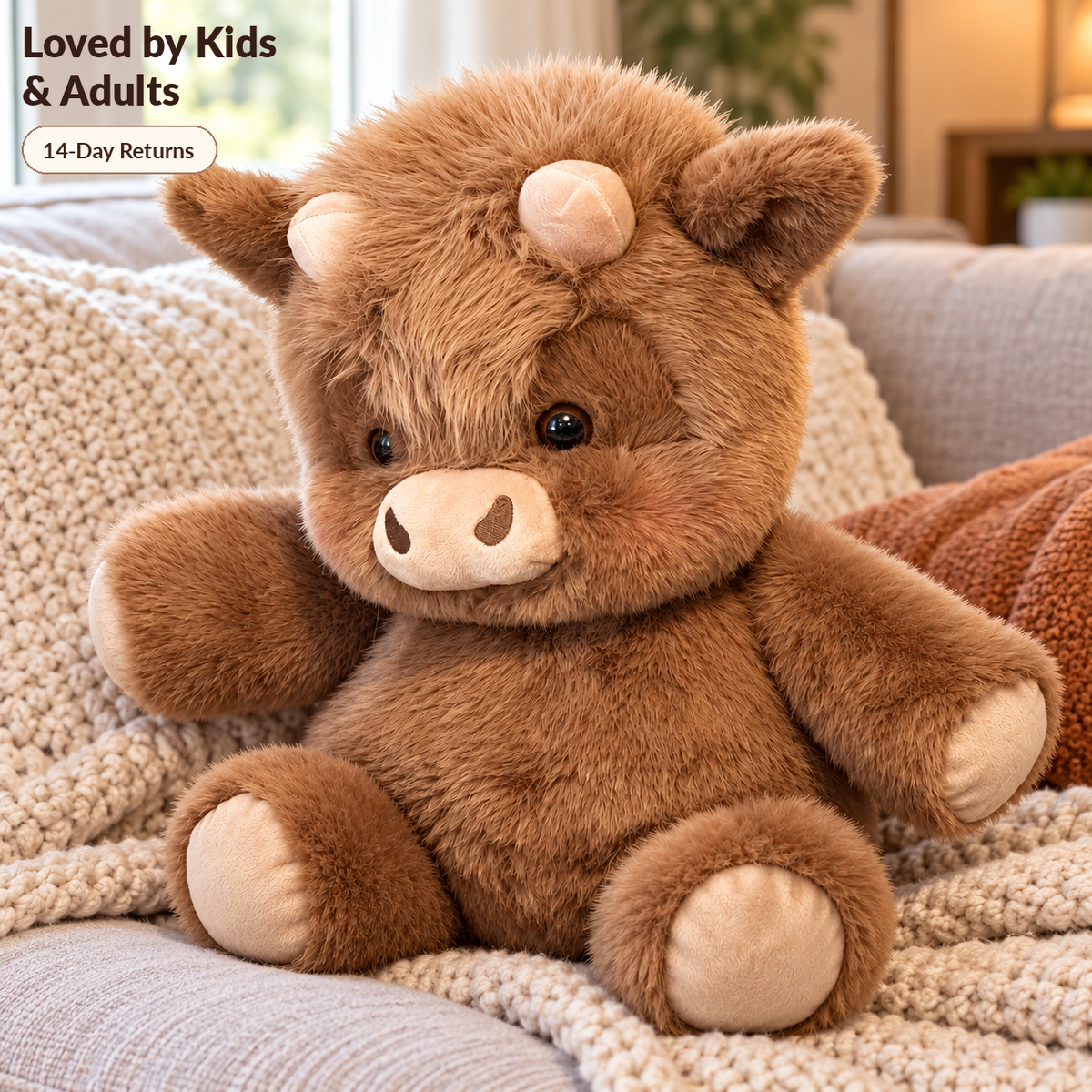 Cocoa Brown cow plush
