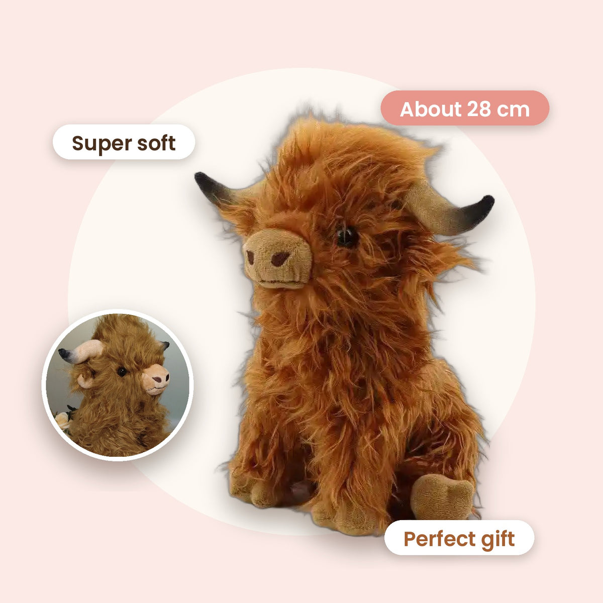 Highland Cuddle Cow fluffy plush
