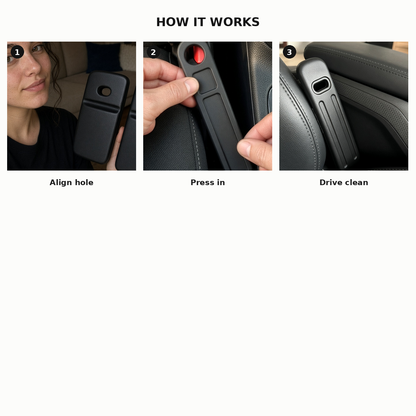 Three steps: Align hole, Press in, Done