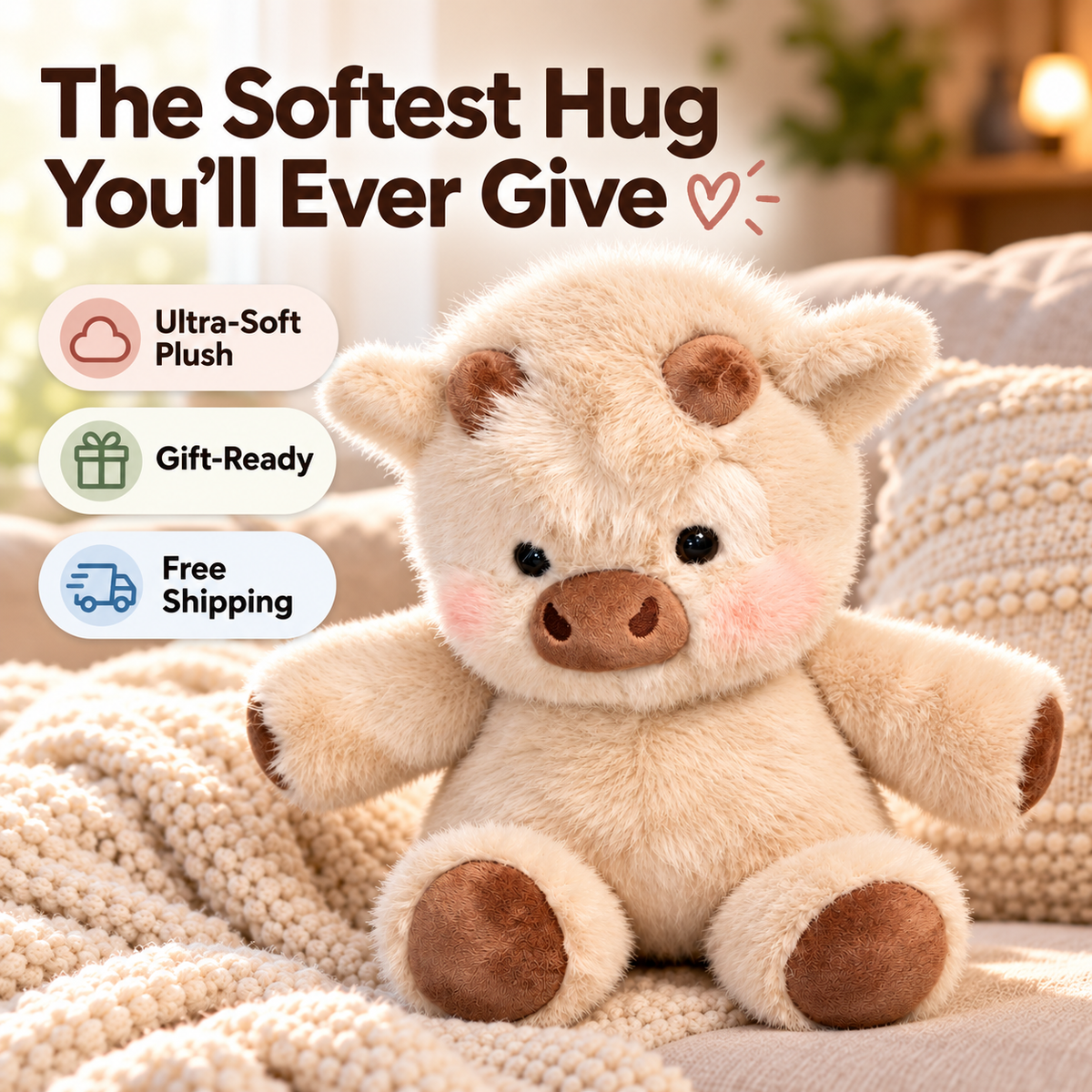Oat Cream cow plush