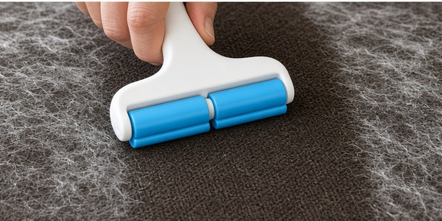 PetFur Pro™ rolling pet hair off a couch
