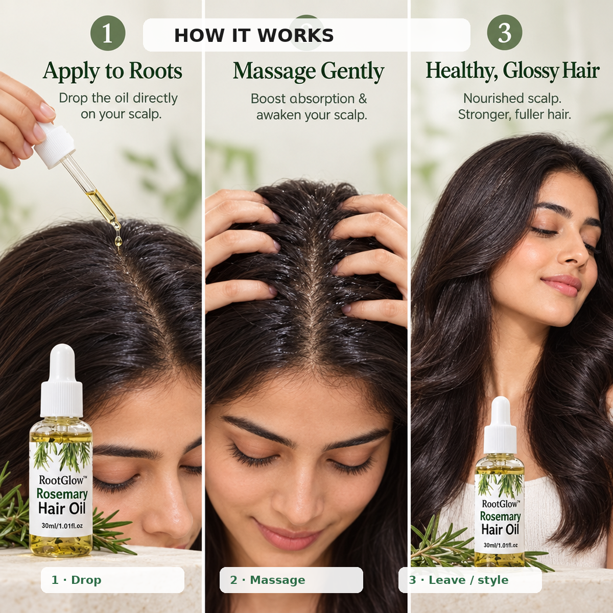 How to use RootGlow rosemary oil
